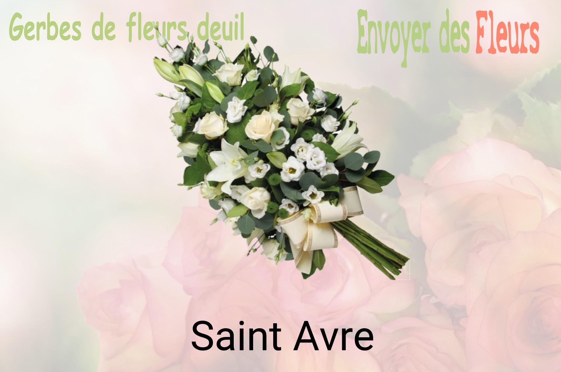 Gerbe de fleurs de deuil livrée à Saint-Avre